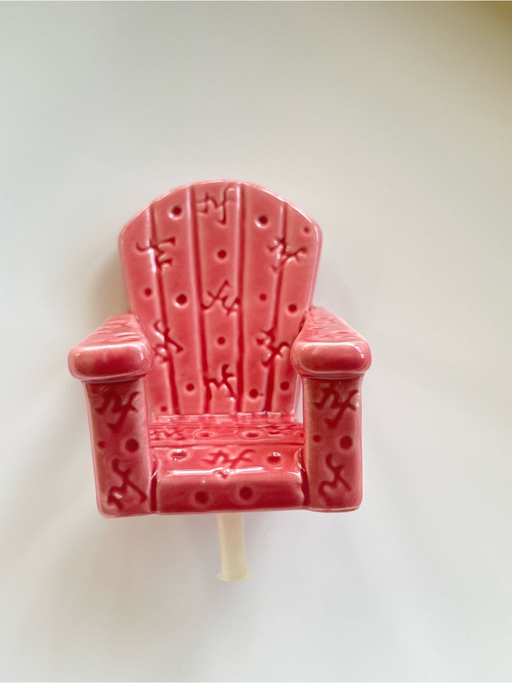 Nora Fleming Pink Adirondack Chair Retired Rare